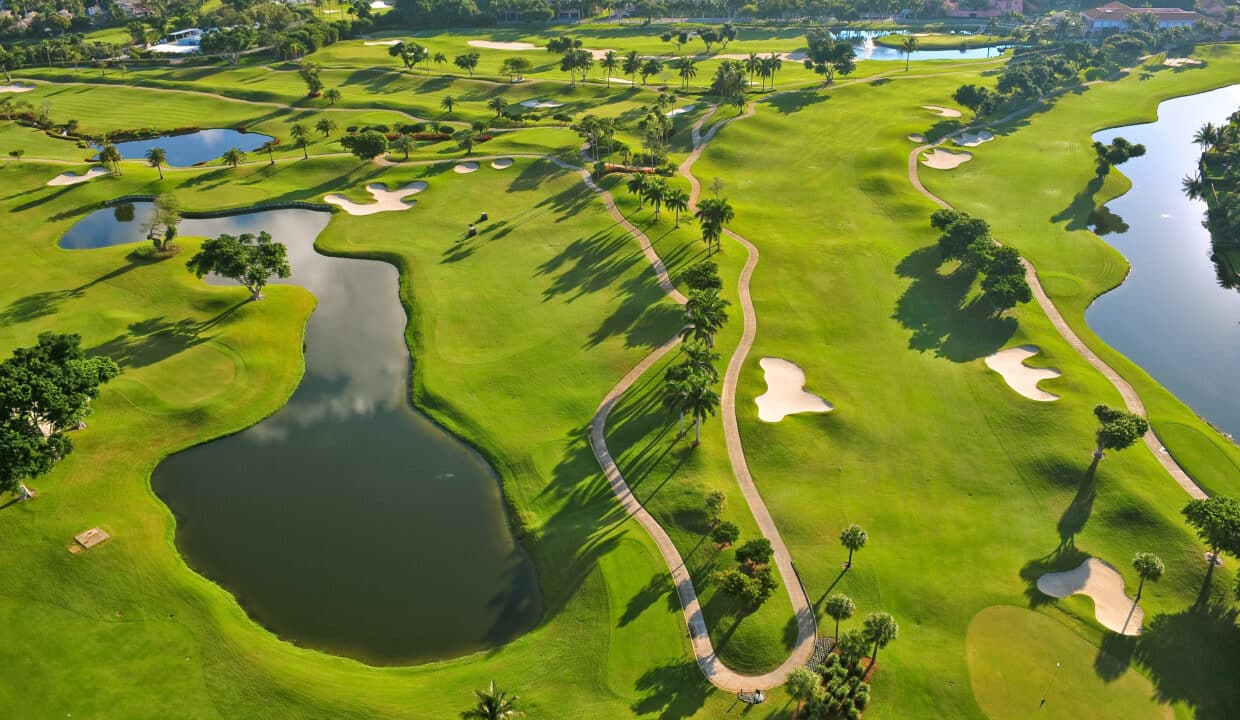 Overhead,View,Of,Florida,Golf,Course
