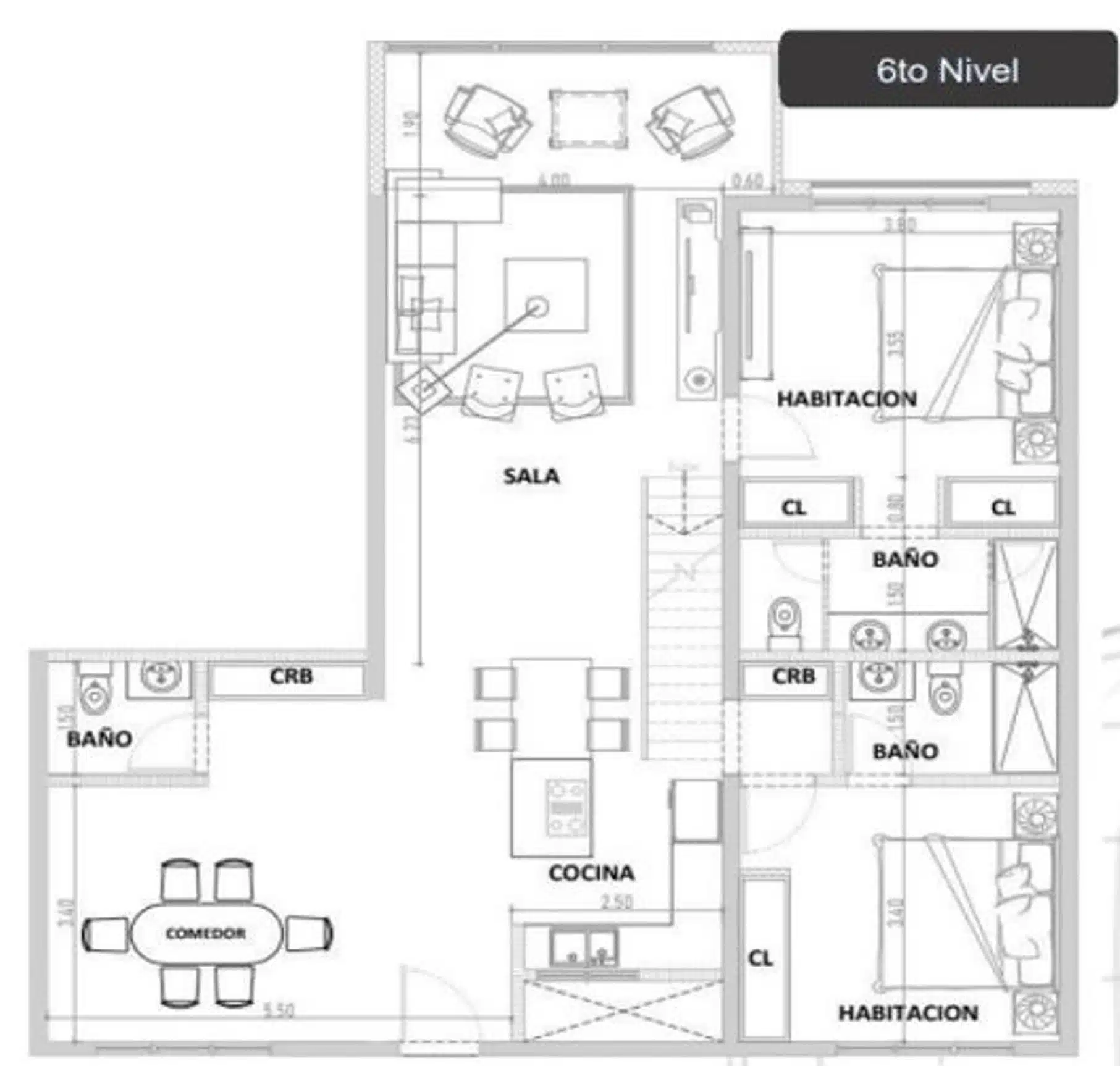 Type B Penthouse Bottom Level