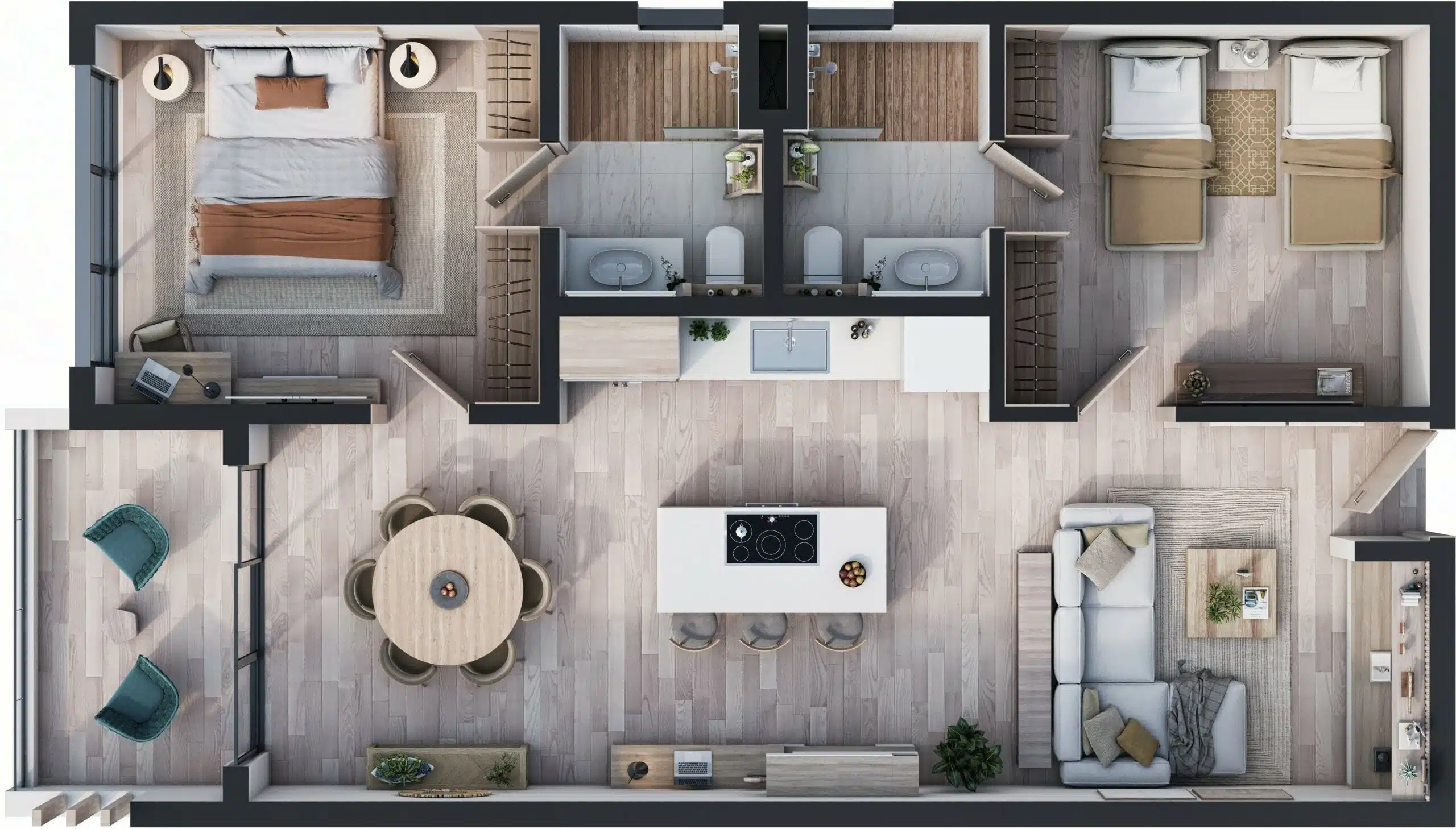 Type Two-Bedrooms Unit