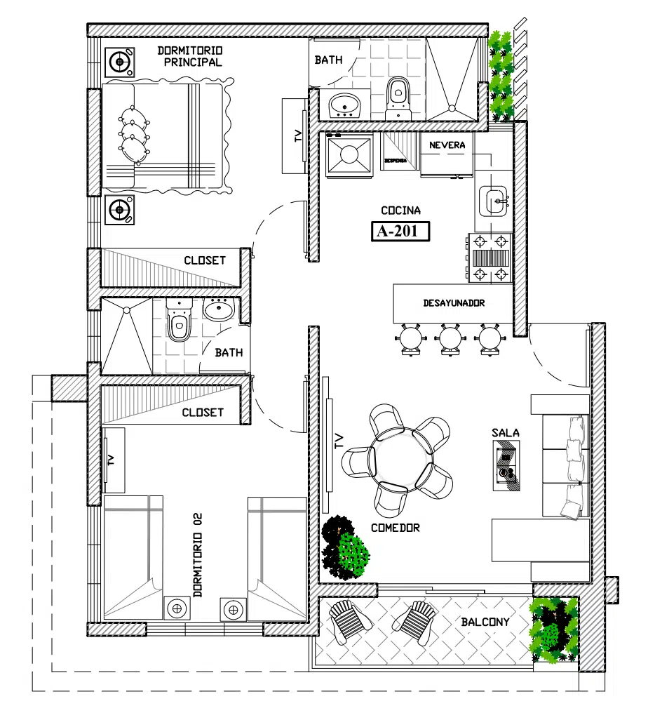 2nd Level Apartment Floor Plan