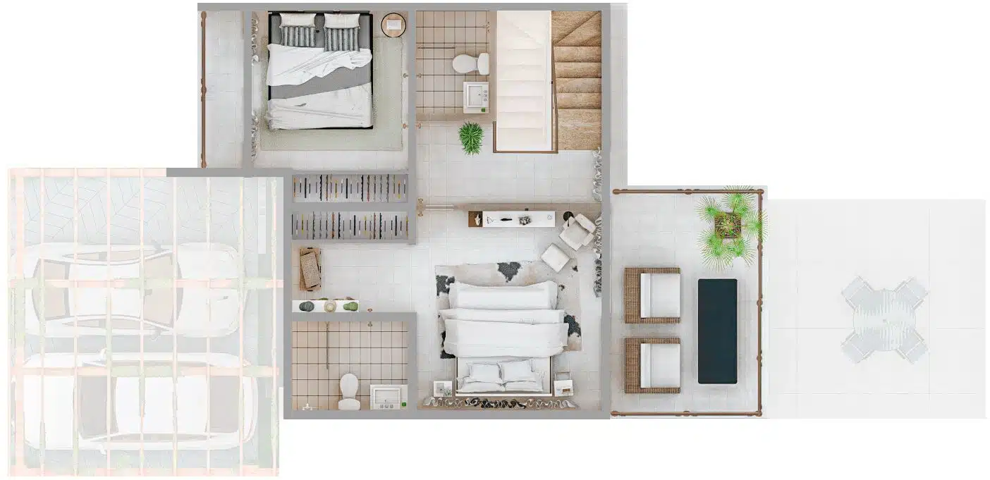 Type C Unit 2nd Level Floor Plan