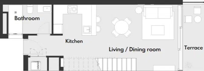 A404 Unit Floor Plan Entry Level
