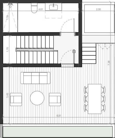 C507 PH Floor Plan - Top Level
